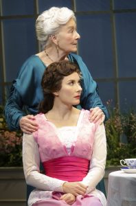 Rosemary Harris as Mrs. Higgins with Laura Benanti as Eliza Doolittle. (Photo by Joan Marcus)