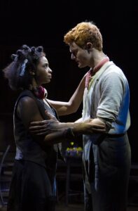 Morgan Siobhan Green as Eurydice and Nicholas Barasch as Orpheus. (Photo by T. Charles Ericson)