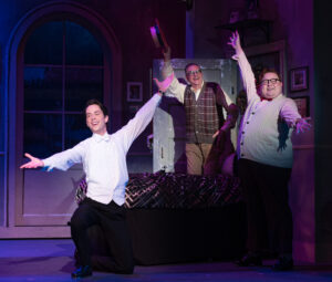 Bryce Slocumb, left, Ricky Graham, center, and Adam Segrave in "The Drowsy Chaperone." (Photo by John Barrois)