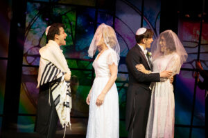 "The Wedding" with (l-r) Danny Kornfeld (Young Rabbi), Sierra Boggess (Mary), Blake Roman (Chopin) and Jessie Davidson (Ruth). (Photo by Julieta Cervantes) 