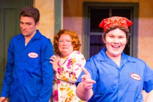 Matthew Raetz, left, as Tom with Tracey E. Collins, ceneter, as Amanda Wingvalley and Mary Langley as Ginny. (Photo by James Kelley)