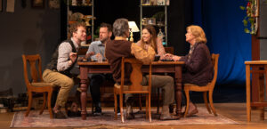 The cast of "Tribes" (l-r) Danny Voerges (Daniel), Brian Andrew Cheslik (Billy), John Niesler (Christopher), Allison Blaize (Ruth) and Liann Pattison (Beth). (Photo by Brittney Werner)