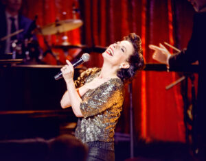 Angela Ingersoll channeling Judy Garland in "Get Happy." (Photo courtesy Milwaukee Rep)