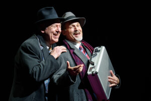Larry Wolpe and Mark Kudisch as Randolph and Mortimer Duke. (Photo by Greg Mooney)