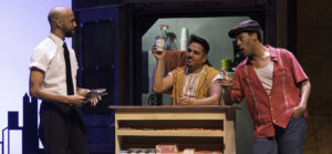 Benny (Neal Eli), left, with Sonny (Claudio Venancio), center, and Usnavi (A J Hernandez) from the JPAS production of "In the Heights." (Photo by John Barrois.