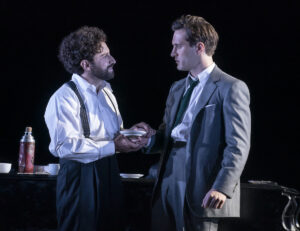 Nathan (Brandon Uranowitz) reunites with Leo (Arty Froushan) a decade after the war has ended. (Photo by Joan Marcus)