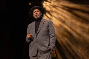 Lance E. Nichols as August Wilson in "How I Learned What I Learned." (Photo by Brittney Werner)