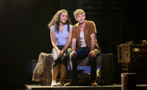 Chloë Cheers (Younger Allie) and Kyle Mangold (Younger Noah) in the North American tour of "The Notebook," now at Playhouse Square through Sept. 27. (Photo by Roger Mastroianni)